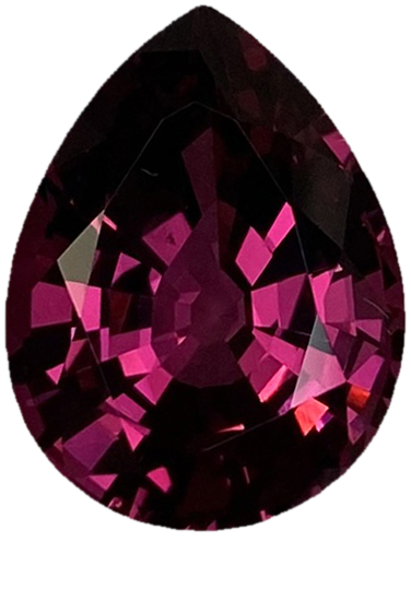 7.34ct Pear Shape Reddish Color Rhodolite