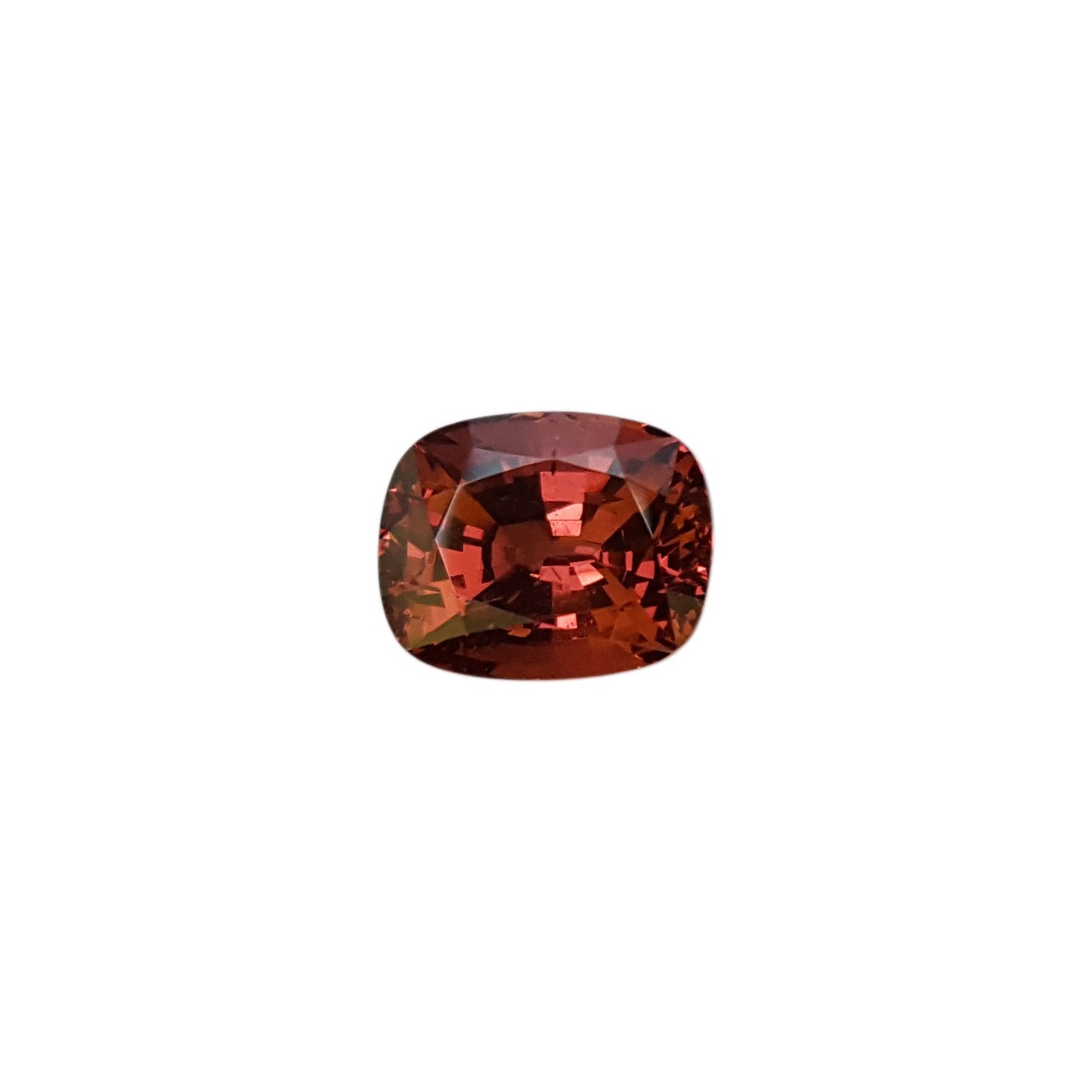 5.81ct Cushion Peach Malaya Garnet