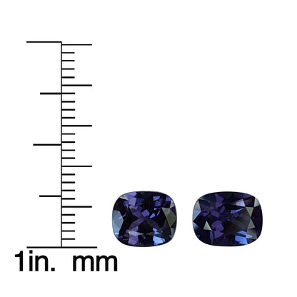 2.07ct Cushion Spinel Pair
