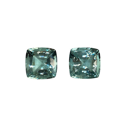 38.28ct Cushion Seafoam Beryl Pair