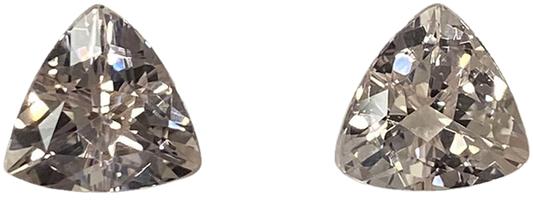 10mm Trillion Peach Morganite Pair