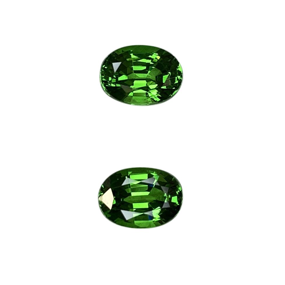 2.61ct Oval Fine Intense Green Tsavorite Pair