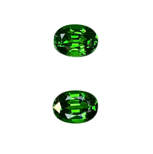 2.61ct Oval Fine Intense Green Tsavorite Pair