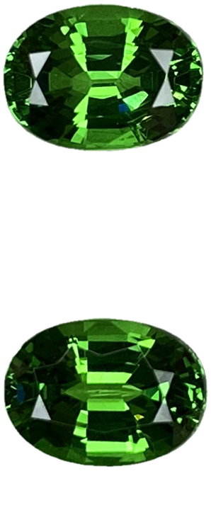 2.61ct Oval Fine Intense Green Tsavorite Pair