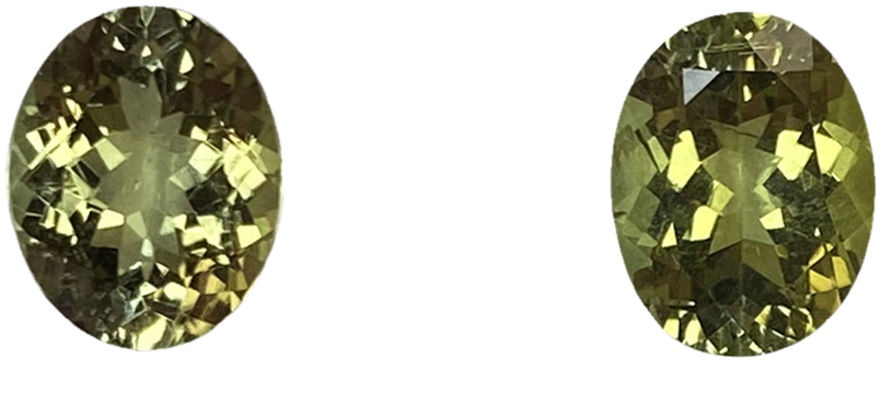 9x7mm Oval Light Green Tourmaline Pair