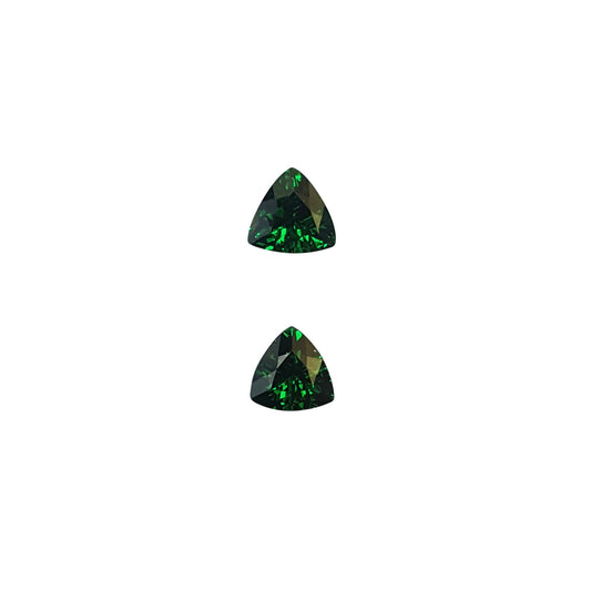 5.5mm Trillion Deep Saturated Green Tsavorite
