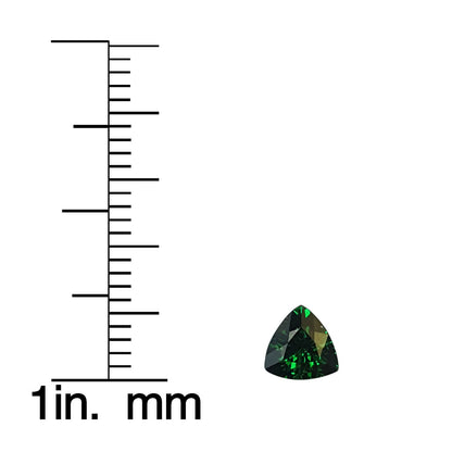 5.5mm Trillion Deep Saturated Green Tsavorite