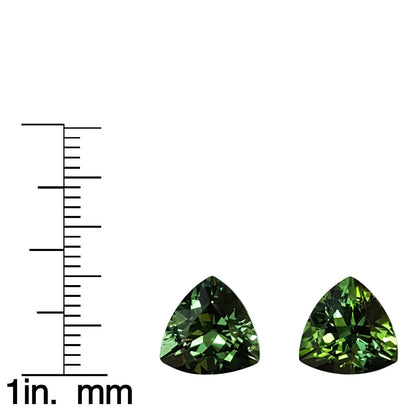 10mm Trillion Mint Green Tourmaline Pair