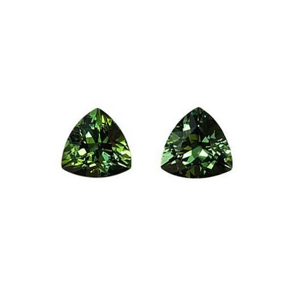 10mm Trillion Mint Green Tourmaline Pair