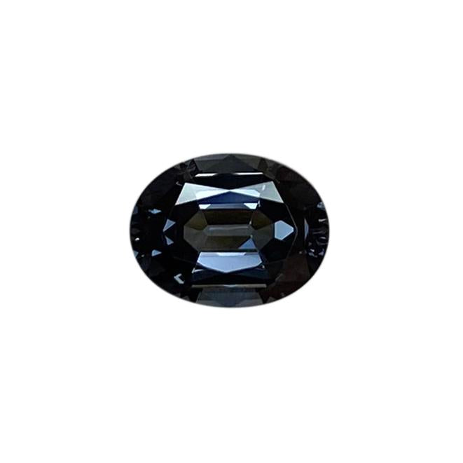 8.6x6.6mm Oval Deep Grey Spinel