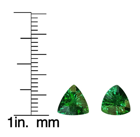 3.55ct Trillion Fine Saturated Green Tsavorite