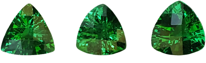 3.55ct Trillion Fine Saturated Green Tsavorite