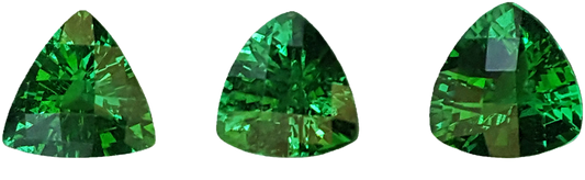 3.55ct Trillion Fine Saturated Green Tsavorite