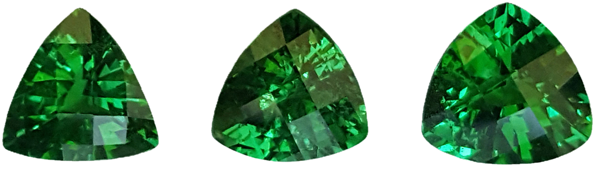 3.55ct Trillion Fine Saturated Green Tsavorite