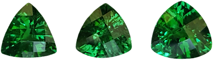 3.55ct Trillion Fine Saturated Green Tsavorite