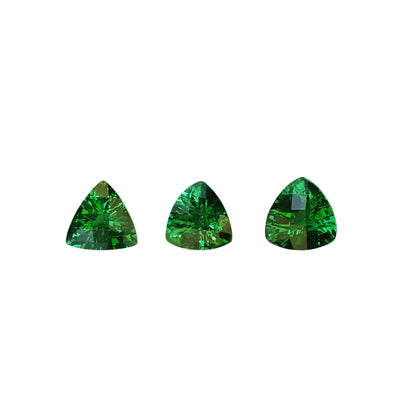 3.55ct Trillion Fine Saturated Green Tsavorite