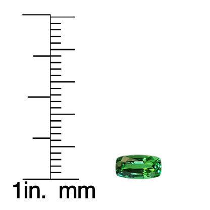7x3.8mm Cushion Bright Green Tsavorite