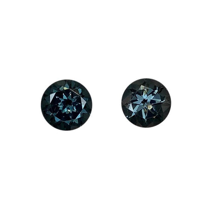 6mm Round Deep Grey Spinel Pair