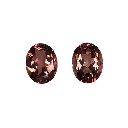 9x7mm Oval Peach Tourmaline Pair