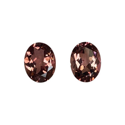 9x7mm Oval Peach Tourmaline Pair