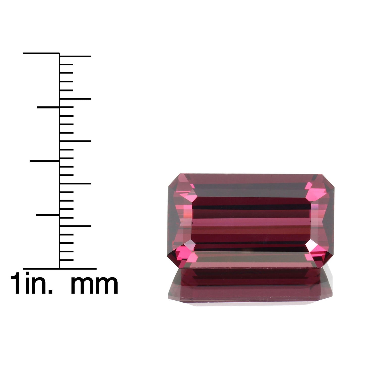 15.53ct Emerald Cut Open Burgundy Rhodolite