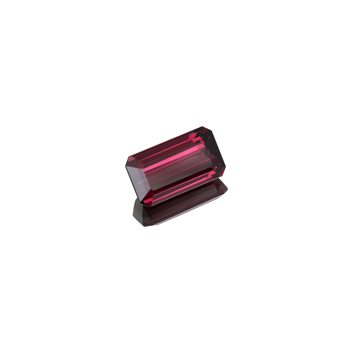 15.53ct Emerald Cut Open Burgundy Rhodolite