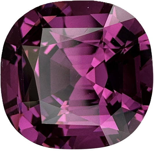 6.11ct Cushion Open Pink Rhodolite