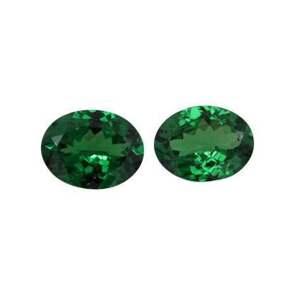 9x7mm Oval Fine Intense Green Tsavorite Pair