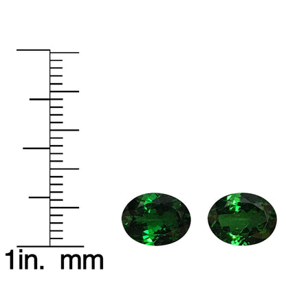 9x7mm Oval Fine Intense Green Tsavorite Pair