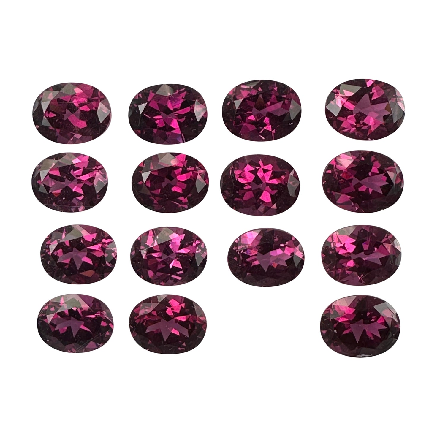 9x7mm Oval Open Burgundy Rhodolite
