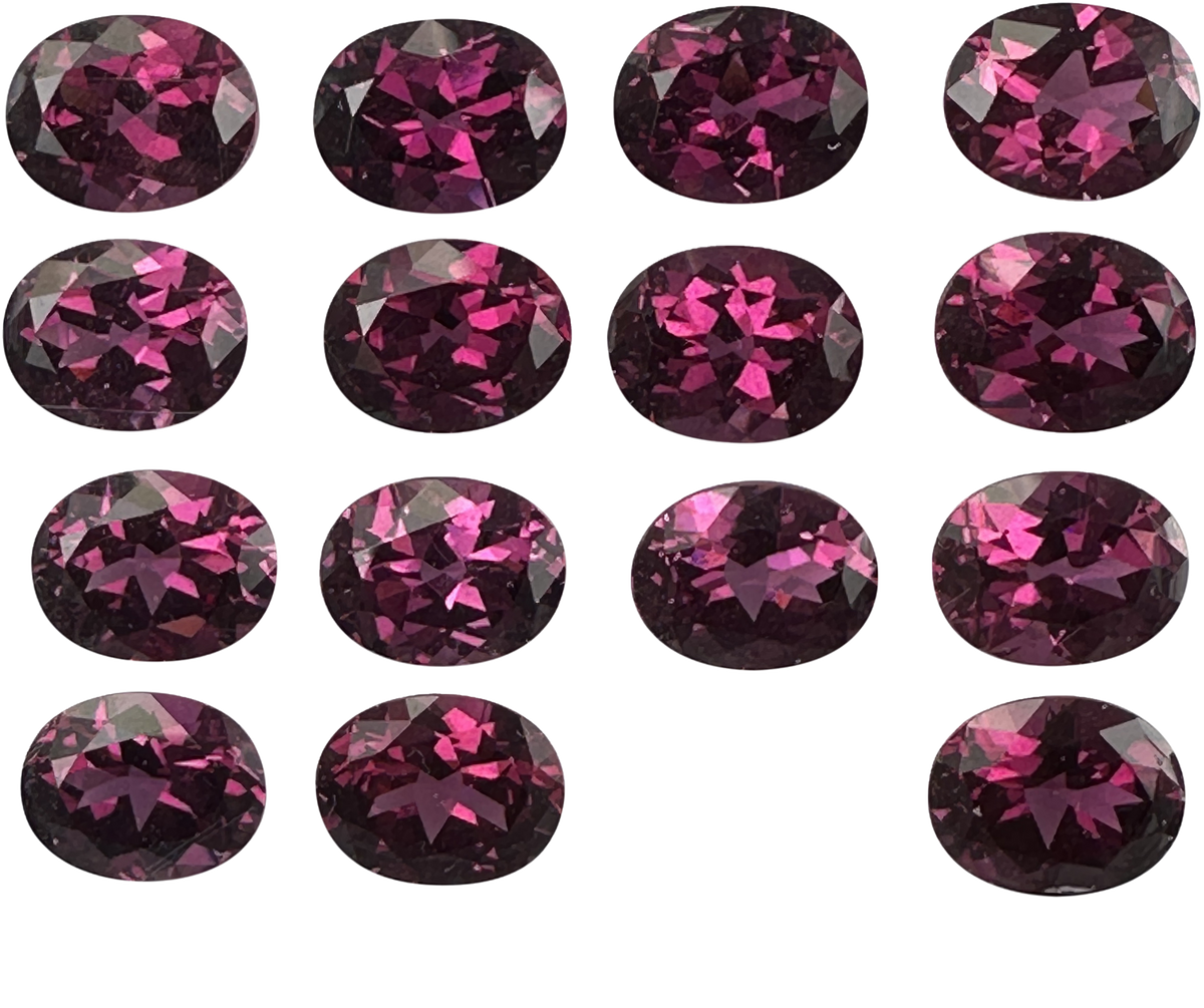 9x7mm Oval Open Burgundy Rhodolite