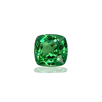 2.76ct Cushion Gem Quality - Fine Intense Green Tsavorite