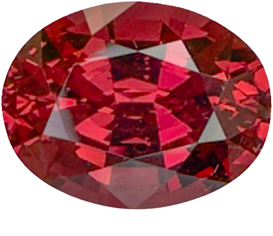 5.76ct Oval Deep Pink Malaya Garnet