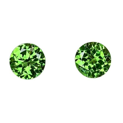 5.8mm Round Bright Green Tsavorite Pair