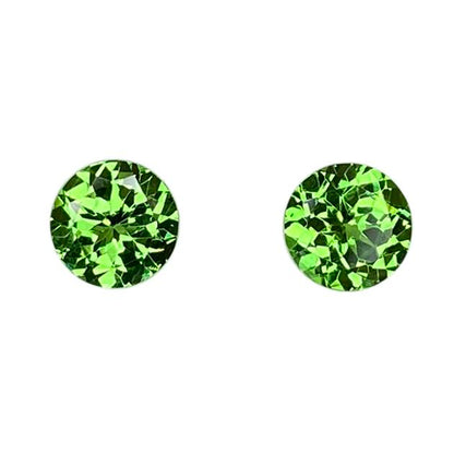 5.8mm Round Bright Green Tsavorite Pair