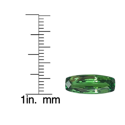 3.28ct Cushion Bright Green Tsavorite