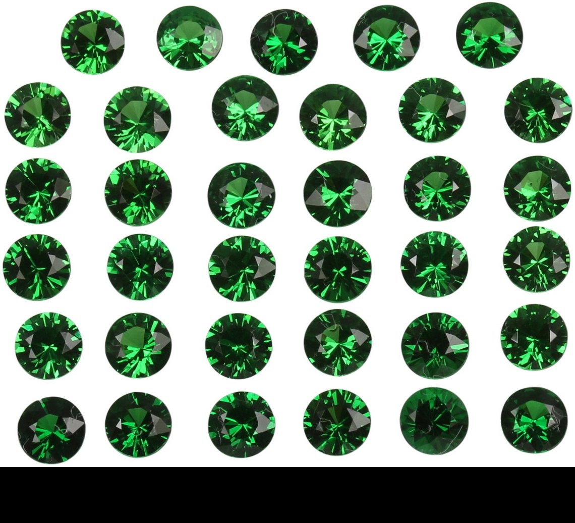 3.1mm Round Fine Saturated Green Tsavorite