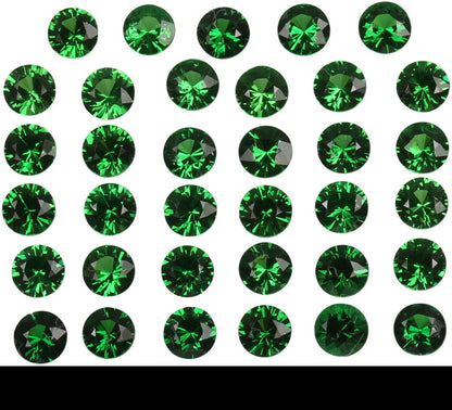 3.1mm Round Fine Saturated Green Tsavorite