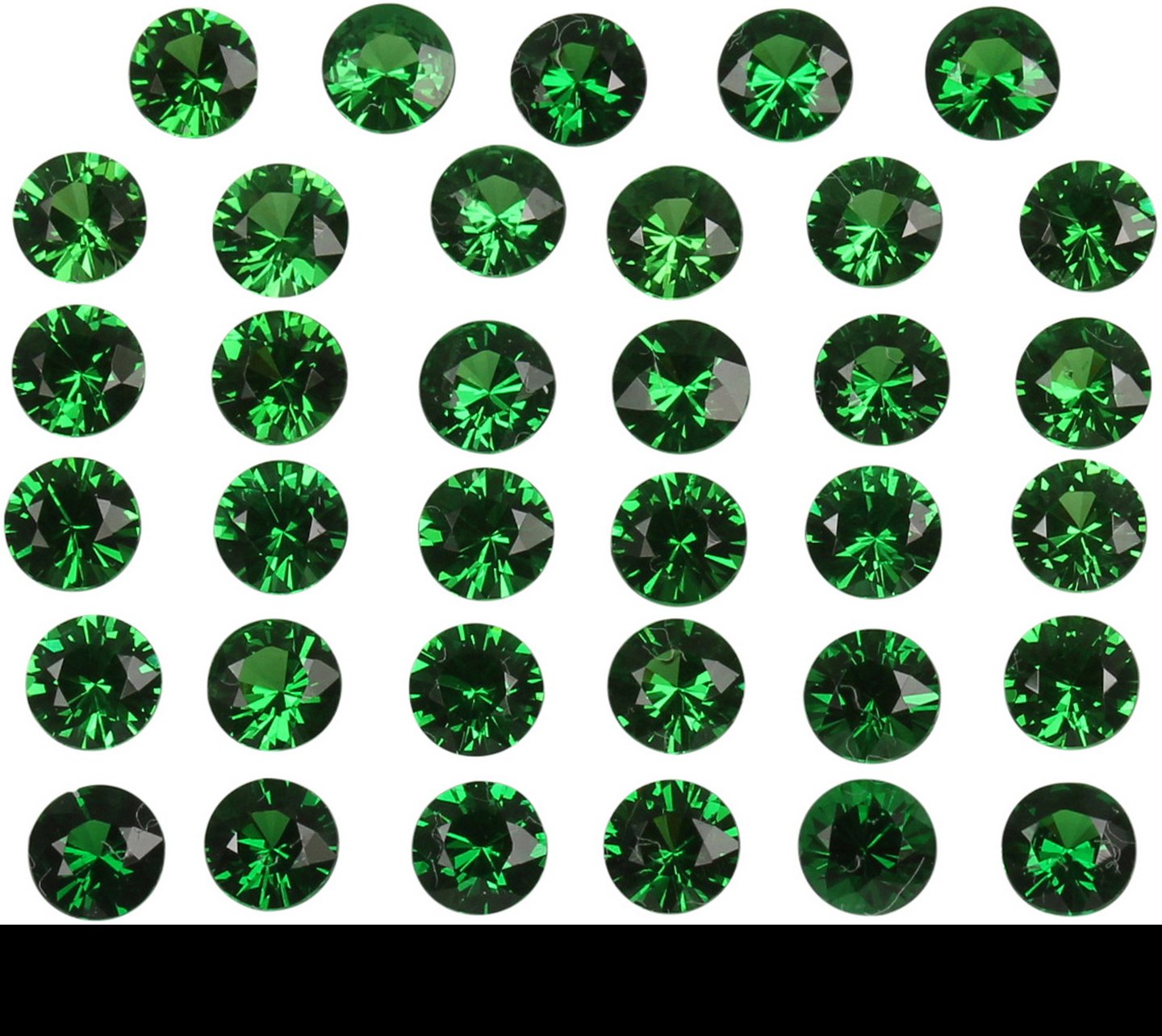 3.1mm Round Fine Saturated Green Tsavorite