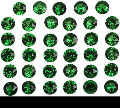 3.1mm Round Fine Saturated Green Tsavorite