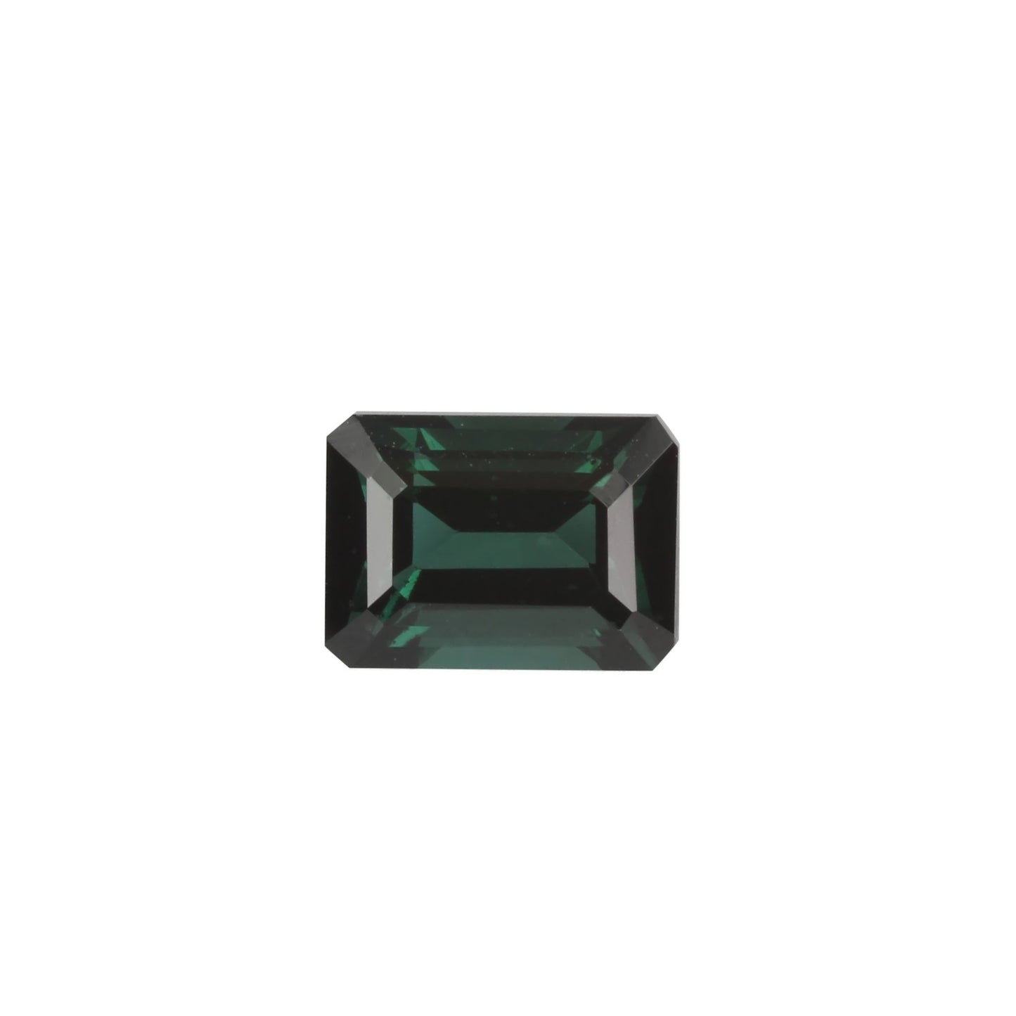 7x5mm Emerald Cut Deep Blue-Green Tourmaline