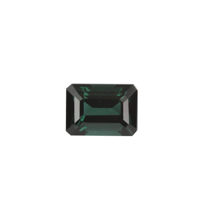7x5mm Emerald Cut Deep Blue-Green Tourmaline