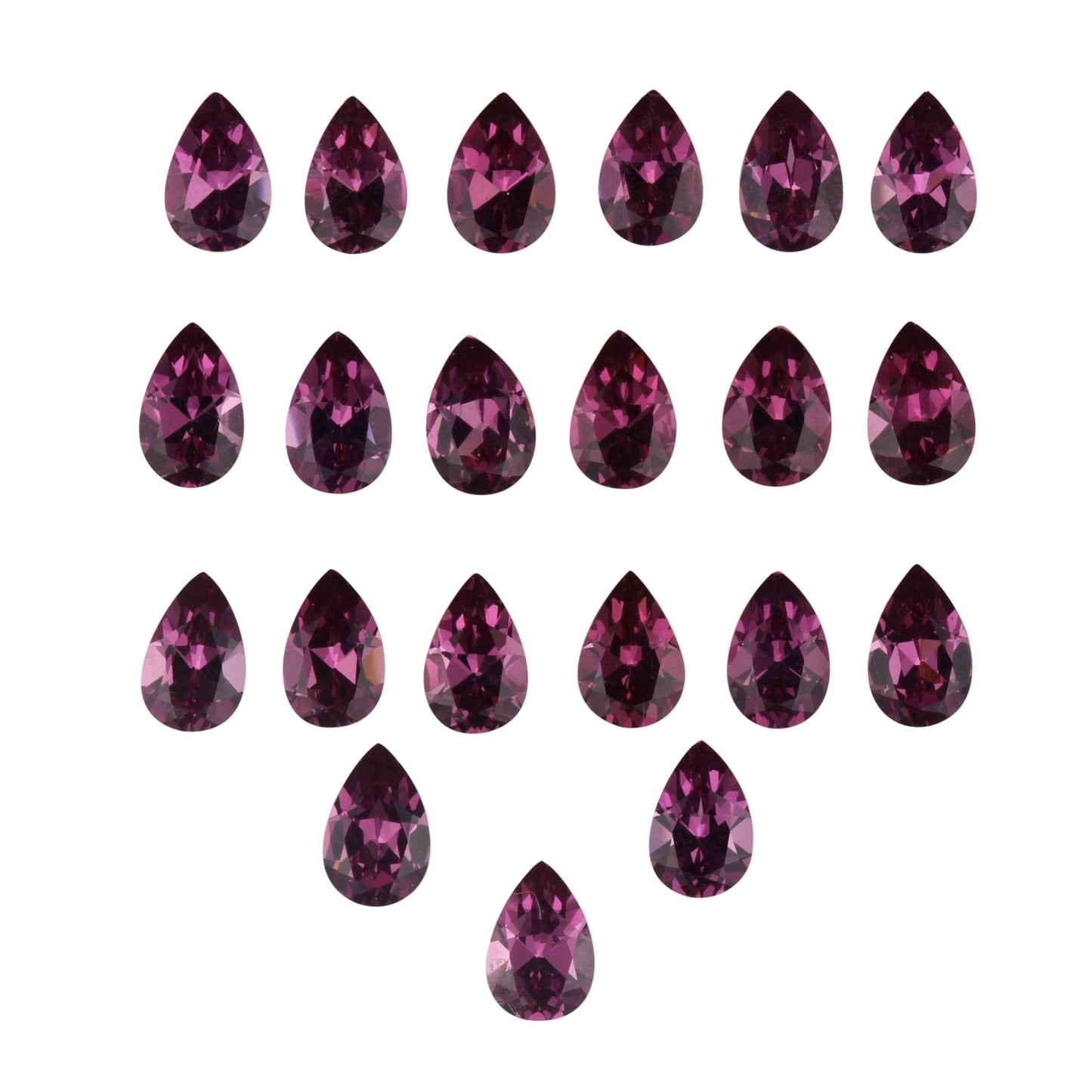 6x4mm Pear Shape Magenta Rhodolite