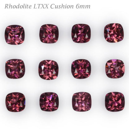 6mm Cushion Light Pink Rhodolite