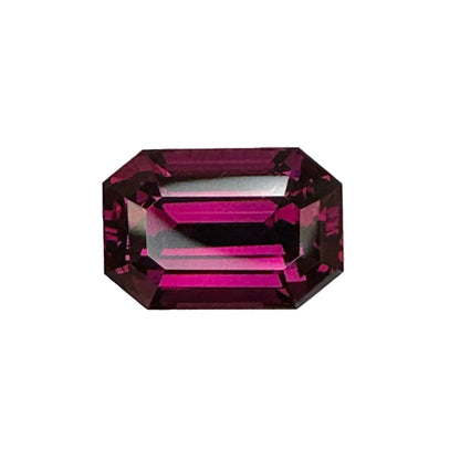 9.68ct Emerald Cut Open Burgundy Rhodolite