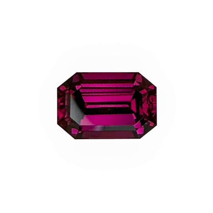 9.68ct Emerald Cut Open Burgundy Rhodolite