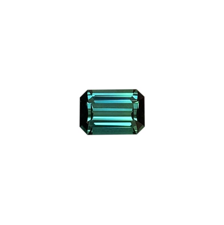 1.76ct Emerald Cut Medium Green-Blue Tourmaline