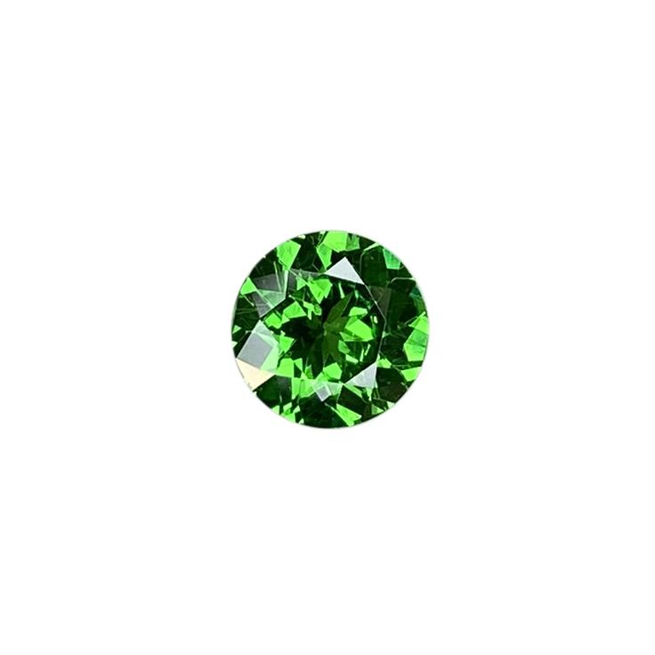 6.5mm Round Bright Green Tsavorite