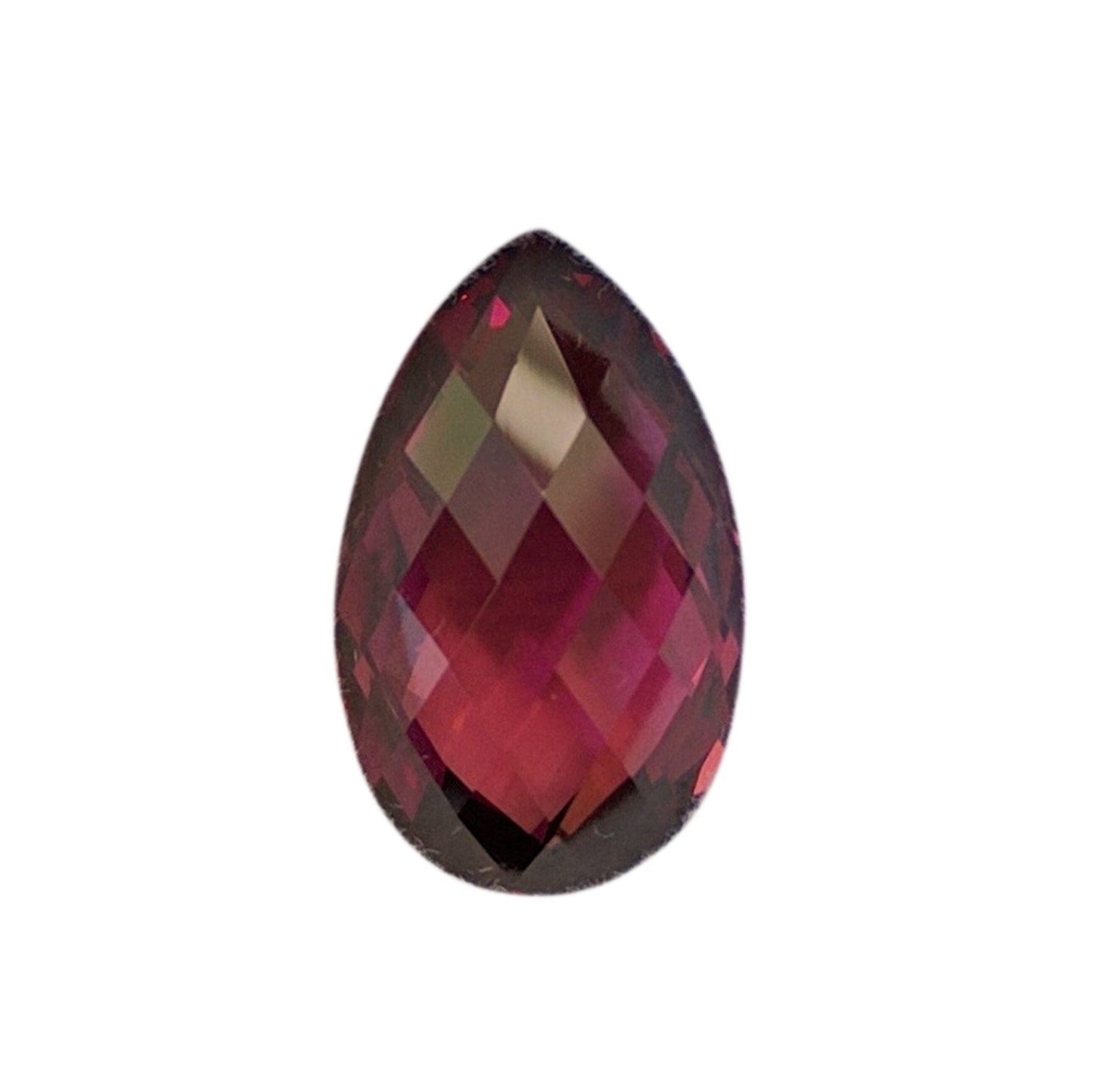 8.66ct Briolette Open Burgundy Rhodolite