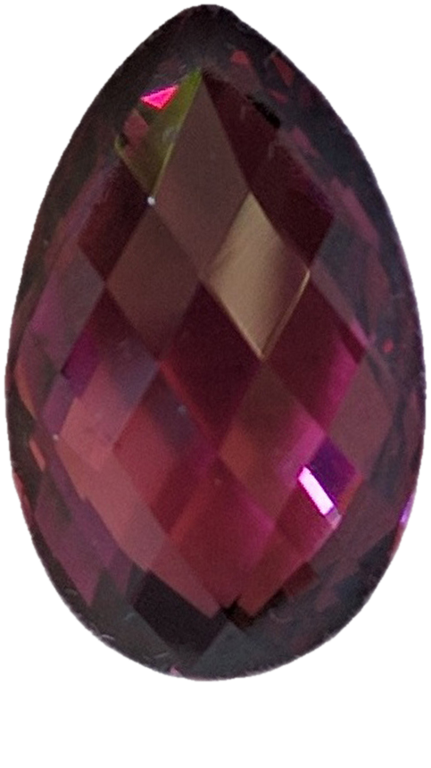 8.66ct Briolette Open Burgundy Rhodolite